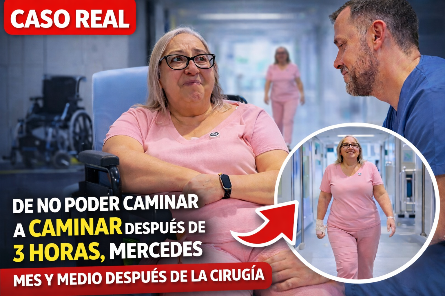 Mercedes un mes y medio después de la cirugía de columna — parte 2