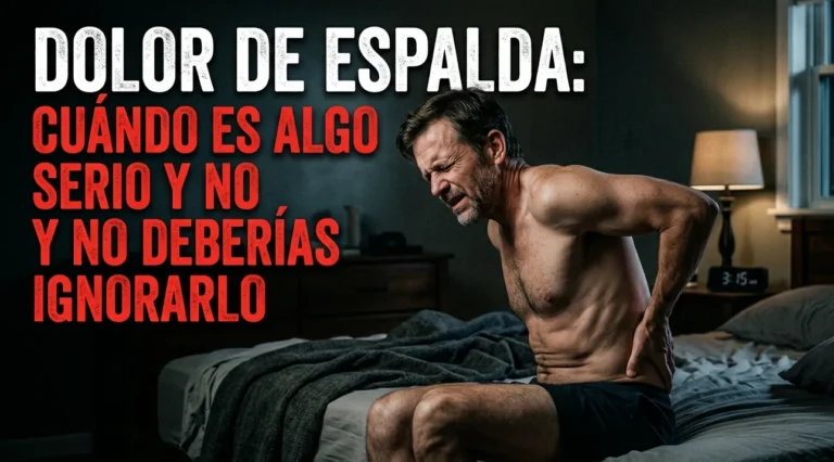 Dolor de espalda: cuándo es algo serio y no deberías ignorarlo