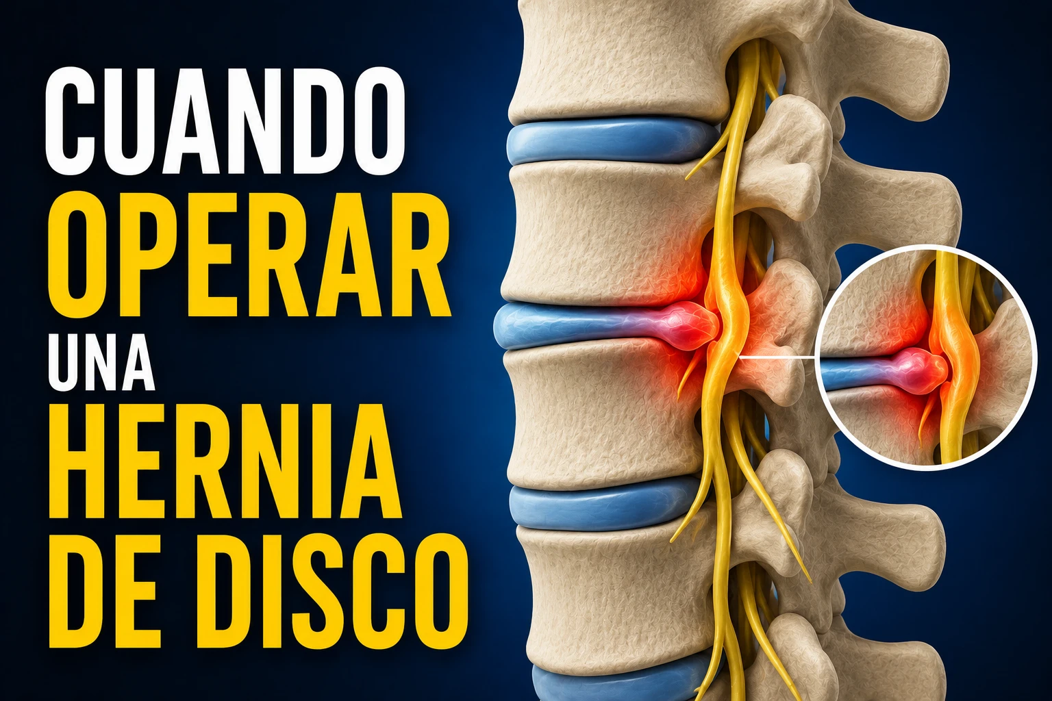 ¿Cuándo hay que operar una hernia de disco?