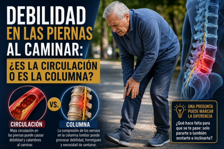 Debilidad en las piernas al caminar: ¿es la circulación o es la columna?